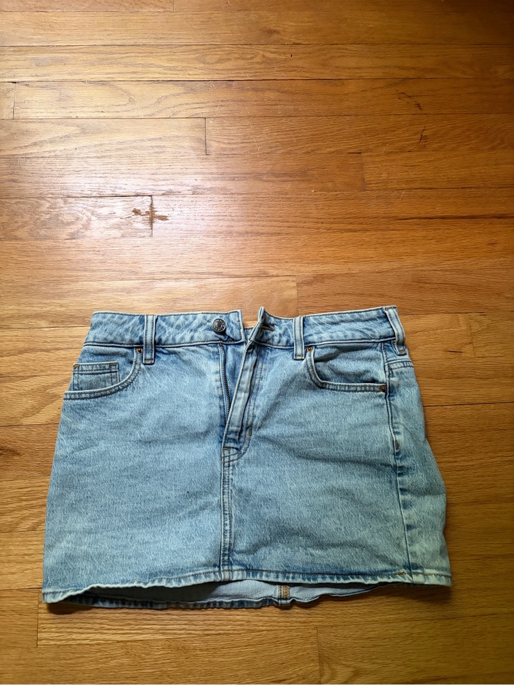 Light Wash Pacsun Denim Mini Skirt
